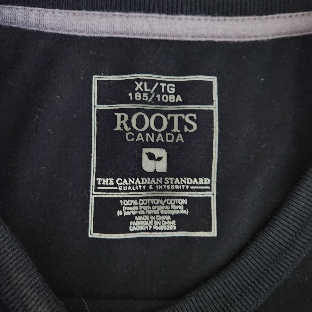 ROOTS Black Canada Eat Sleep Hockey Long Sleeve Tee – athletic graphic top – xl - Picture 6 of 10